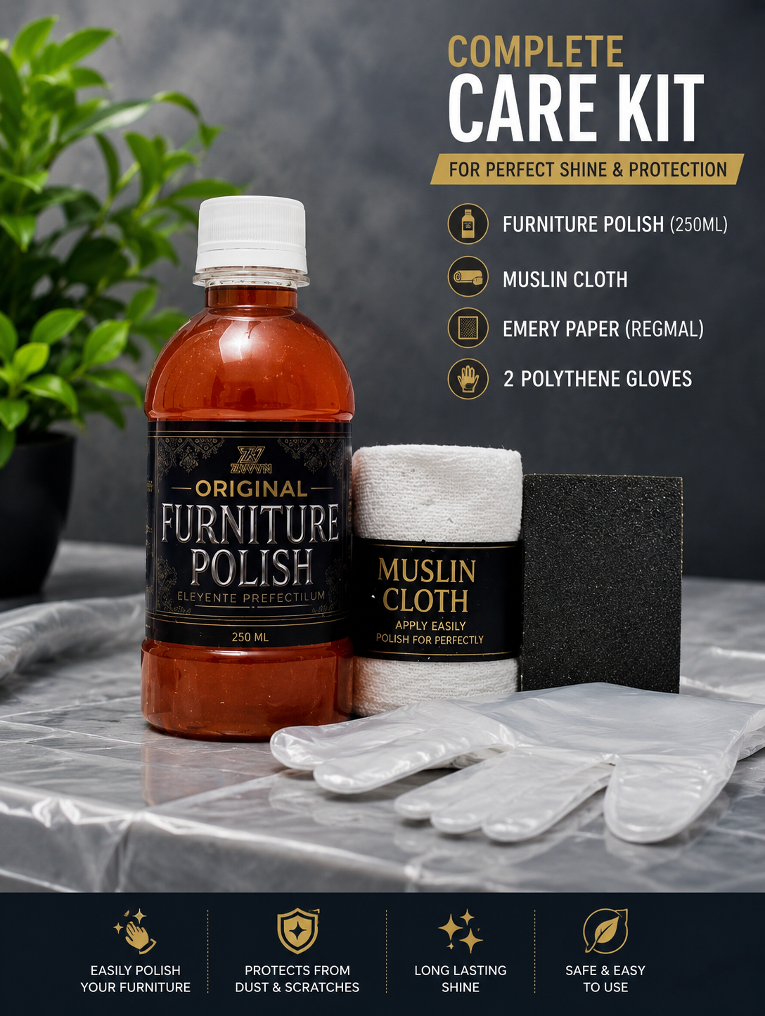 Premium Furniture Polish For Wood – Deep Shine & Protection